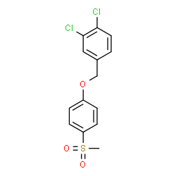 ChemSpider 2D Image | 1,2-Dichloro-4-{[4-(methylsulfonyl)phenoxy]methyl}benzene | C14H12Cl2O3S
