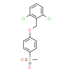 ChemSpider 2D Image | 1,3-Dichloro-2-{[4-(methylsulfonyl)phenoxy]methyl}benzene | C14H12Cl2O3S