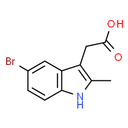 ChemSpider 2D Image | (5-Bromo-2-methyl-1H-indol-3-yl)acetic acid | C11H10BrNO2