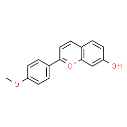 ChemSpider 2D Image | 7-Hydroxy-2-(4-methoxyphenyl)chromenium | C16H13O3