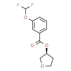 ChemSpider 2D Image | (3S)-Tetrahydro-3-furanyl 3-(difluoromethoxy)benzoate | C12H12F2O4