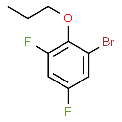 ChemSpider 2D Image | 1-Bromo-3,5-difluoro-2-propoxybenzene | C9H9BrF2O