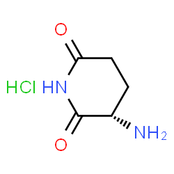 ChemSpider 2D Image | (S)-3-Amino-piperidine-2,6-dione hydrochloride | C5H9ClN2O2