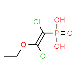 ChemSpider 2D Image | [(E)-1,2-Dichloro-2-ethoxyvinyl]phosphonic acid | C4H7Cl2O4P