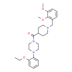 ChemSpider 2D Image | [1-(2,3-Dimethoxybenzyl)-4-piperidinyl][4-(2-ethoxyphenyl)-1-piperazinyl]methanone | C27H37N3O4