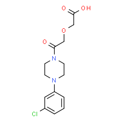 ChemSpider 2D Image | {2-[4-(3-Chlorophenyl)-1-piperazinyl]-2-oxoethoxy}acetic acid | C14H17ClN2O4