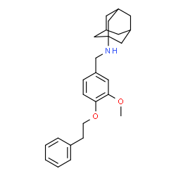 ChemSpider 2D Image | N-[3-Methoxy-4-(2-phenylethoxy)benzyl]-1-adamantanamine | C26H33NO2
