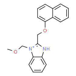 ChemSpider 2D Image | 3-(Methoxymethyl)-2-[(1-naphthyloxy)methyl]-1H-3,1-benzimidazol-3-ium | C20H19N2O2