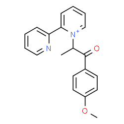 ChemSpider 2D Image | 1-[1-(4-Methoxyphenyl)-1-oxo-2-propanyl]-2-(2-pyridinyl)pyridinium | C20H19N2O2