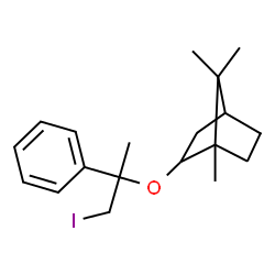 ChemSpider 2D Image | 2-[(1-Iodo-2-phenyl-2-propanyl)oxy]-1,7,7-trimethylbicyclo[2.2.1]heptane | C19H27IO