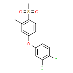 ChemSpider 2D Image | 4-(3,4-dichlorophenoxy)-2-methylphenyl methyl sulfone | C14H12Cl2O3S