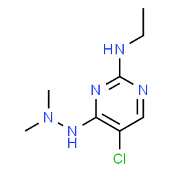 ChemSpider 2D Image | 5-Chloro-4-(2,2-dimethylhydrazino)-N-ethyl-2-pyrimidinamine | C8H14ClN5