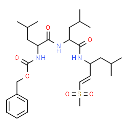ChemSpider 2D Image | N-[(Benzyloxy)carbonyl]leucyl-N-[(1E)-5-methyl-1-(methylsulfonyl)-1-hexen-3-yl]leucinamide | C28H45N3O6S