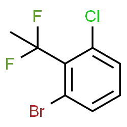 ChemSpider 2D Image | 1-Bromo-3-chloro-2-(1,1-difluoroethyl)benzene | C8H6BrClF2
