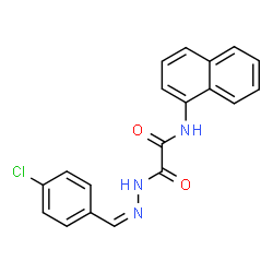 ChemSpider 2D Image | 2-[(2Z)-2-(4-Chlorobenzylidene)hydrazino]-N-(1-naphthyl)-2-oxoacetamide | C19H14ClN3O2