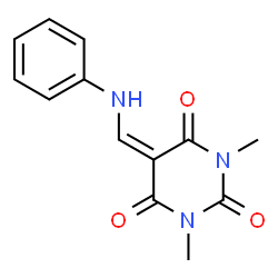 ChemSpider 2D Image | 5-(ANILINOMETHYLENE)-1,3-DIMETHYLBARBITURIC ACID | C13H13N3O3