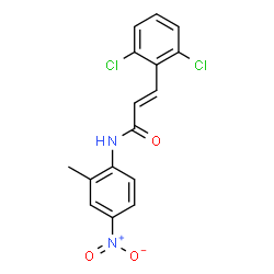ChemSpider 2D Image | (2E)-3-(2,6-Dichlorophenyl)-N-(2-methyl-4-nitrophenyl)acrylamide | C16H12Cl2N2O3