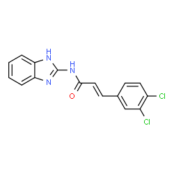 ChemSpider 2D Image | (2E)-N-(1H-Benzimidazol-2-yl)-3-(3,4-dichlorophenyl)acrylamide | C16H11Cl2N3O