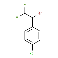 ChemSpider 2D Image | 1-(1-Bromo-2,2-difluoroethyl)-4-chlorobenzene | C8H6BrClF2
