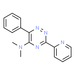 ChemSpider 2D Image | N,N-Dimethyl-6-phenyl-3-(2-pyridinyl)-1,2,4-triazin-5-amine | C16H15N5