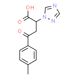 ChemSpider 2D Image | 4-(4-methylphenyl)-4-oxo-2-(1,2,4-triazol-1-yl)butanoic acid | C13H13N3O3