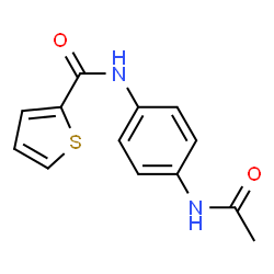 ChemSpider 2D Image | N-(4-Acetamidophenyl)-2-thiophenecarboxamide | C13H12N2O2S