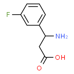 ChemSpider 2D Image | 3-fluorophenyl-DL-β-alanine | C9H10FNO2