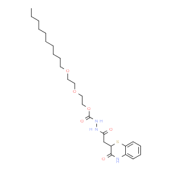 ChemSpider 2D Image | 2-[2-(Decyloxy)ethoxy]ethyl 2-[(3-oxo-3,4-dihydro-2H-1,4-benzothiazin-2-yl)acetyl]hydrazinecarboxylate | C25H39N3O6S