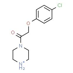 ChemSpider 2D Image | 4-[(4-Chlorophenoxy)acetyl]piperazin-1-ium | C12H16ClN2O2
