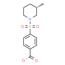ChemSpider 2D Image | 4-{[(3S)-3-Methyl-1-piperidinyl]sulfonyl}benzoate | C13H16NO4S