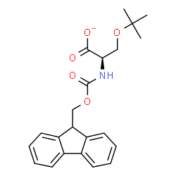 ChemSpider 2D Image | (2R)-2-{[(9H-Fluoren-9-ylmethoxy)carbonyl]amino}-3-[(2-methyl-2-propanyl)oxy]propanoate | C22H24NO5
