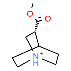 ChemSpider 2D Image | (3R)-3-(Methoxycarbonyl)-1-azoniabicyclo[2.2.2]octane | C9H16NO2