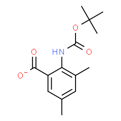 ChemSpider 2D Image | 3,5-Dimethyl-2-({[(2-methyl-2-propanyl)oxy]carbonyl}amino)benzoate | C14H18NO4