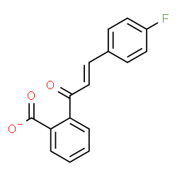 ChemSpider 2D Image | 2-[(2E)-3-(4-Fluorophenyl)-2-propenoyl]benzoate | C16H10FO3