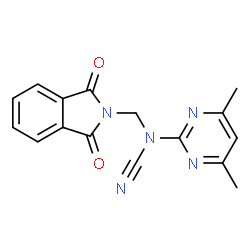 ChemSpider 2D Image | (4,6-Dimethyl-2-pyrimidinyl)[(1,3-dioxo-1,3-dihydro-2H-isoindol-2-yl)methyl]cyanamide | C16H13N5O2