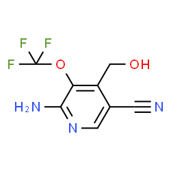 ChemSpider 2D Image | 6-Amino-4-(hydroxymethyl)-5-(trifluoromethoxy)nicotinonitrile | C8H6F3N3O2