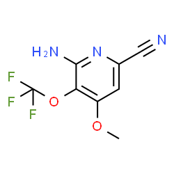 ChemSpider 2D Image | 6-Amino-4-methoxy-5-(trifluoromethoxy)-2-pyridinecarbonitrile | C8H6F3N3O2