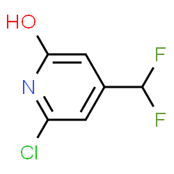 ChemSpider 2D Image | 6-Chloro-4-(difluoromethyl)-2-pyridinol | C6H4ClF2NO