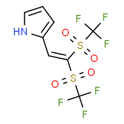 ChemSpider 2D Image | 2-{2,2-Bis[(trifluoromethyl)sulfonyl]vinyl}-1H-pyrrole | C8H5F6NO4S2
