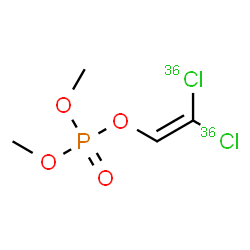 ChemSpider 2D Image | 2,2-Bis[(~36~Cl)chloro]vinyl dimethyl phosphate | C4H736Cl2O4P