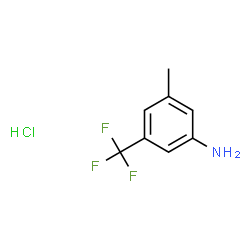 ChemSpider 2D Image | 3-Methyl-5-(trifluoromethyl)aniline hydrochloride (1:1) | C8H9ClF3N