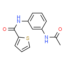 ChemSpider 2D Image | N-(3-Acetamidophenyl)-2-thiophenecarboxamide | C13H12N2O2S