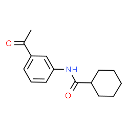 ChemSpider 2D Image | N-(3-Acetylphenyl)cyclohexanecarboxamide | C15H19NO2