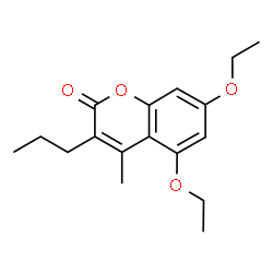 ChemSpider 2D Image | 5,7-Diethoxy-4-methyl-3-propyl-2H-chromen-2-one | C17H22O4