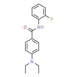 ChemSpider 2D Image | 4-(Diethylamino)-N-(2-fluorophenyl)benzamide | C17H19FN2O