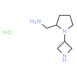 ChemSpider 2D Image | 1-[1-(3-Azetidinyl)-2-pyrrolidinyl]methanamine hydrochloride (1:1) | C8H18ClN3