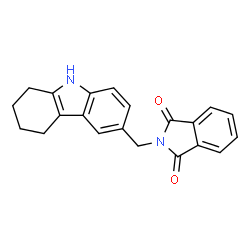 ChemSpider 2D Image | 2-(2,3,4,9-Tetrahydro-1H-carbazol-6-ylmethyl)-1H-isoindole-1,3(2H)-dione | C21H18N2O2