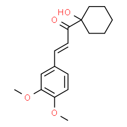 ChemSpider 2D Image | (2E)-3-(3,4-Dimethoxyphenyl)-1-(1-hydroxycyclohexyl)-2-propen-1-one | C17H22O4