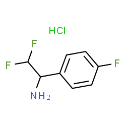 ChemSpider 2D Image | 2,2-Difluoro-1-(4-fluorophenyl)ethanamine hydrochloride (1:1) | C8H9ClF3N