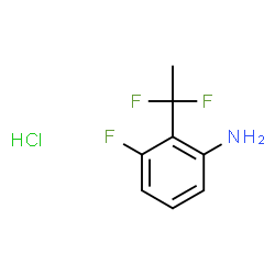 ChemSpider 2D Image | 2-(1,1-Difluoroethyl)-3-fluoroaniline hydrochloride (1:1) | C8H9ClF3N
